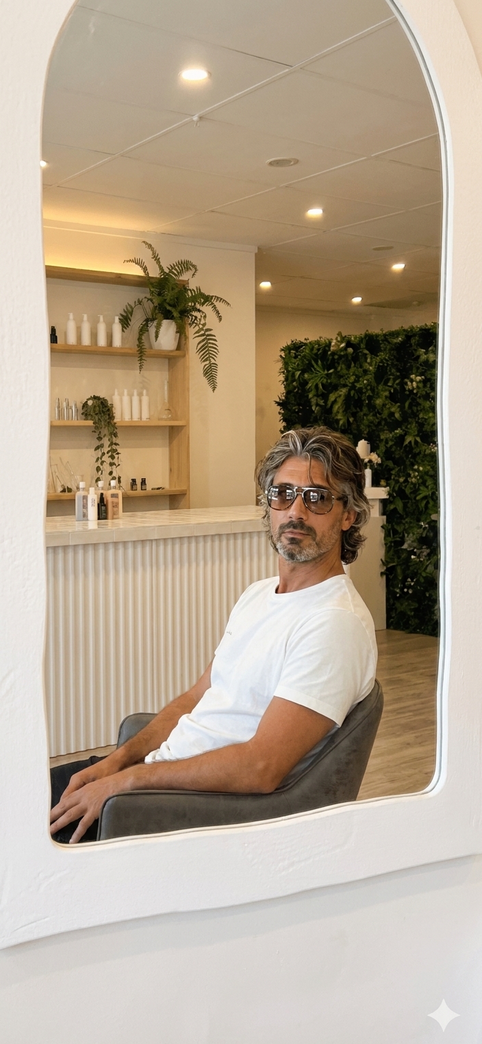 Salt-and-pepper men's flow